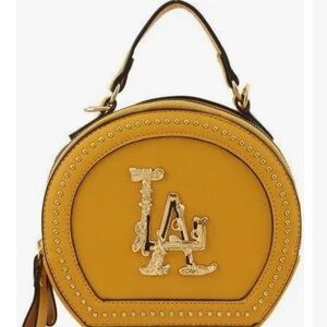Chic Gold Mini Bag with Studded Detailing
